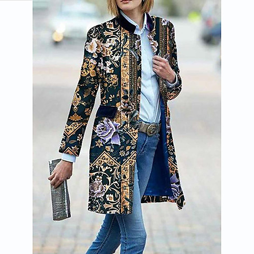 Women's Print Fall & Winter Coat Long Daily Long Sleeve Cotton Blend Coat Tops Black
Women's Print Fall & Winter Coat Long Daily Long Sleeve Cotton Blend Coat Tops Black