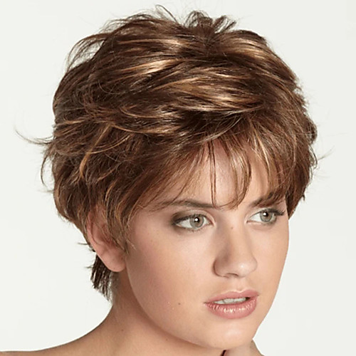 Synthetic Wig Curly Pixie Cut Wig Short Light Brown Brown Synthetic Hair Women's Fashionable Design Cool Highlighted / Balayage Hair Brown
Synthetic Wig Curly Pixie Cut Wig Short Light Brown Brown Synthetic Hair Women's Fashionable Design Cool Highlighted / Balayage Hair Brown