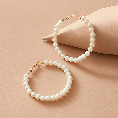 Women's Hoop Earrings Earrings Classic Fashion Elegant Bohemian Trendy Sweet Fashion Imitation Pearl Earrings Jewelry White For Party Evening Street Gift Beach Festival 1 Pair
Women's Hoop Earrings Earrings Classic Fashion Elegant Bohemian Trendy Sweet Fashion Imitation Pearl Earrings Jewelry White For Party Evening Street Gift Beach Festival 1 Pair