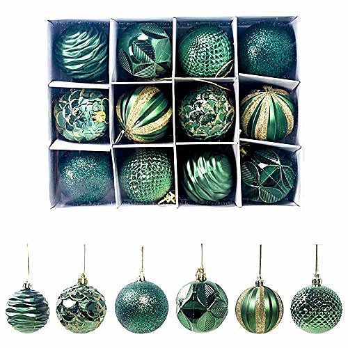 12pcs shiny christmas ball with storage box home party xmas tree hanging decor xmas party garden tree decorations hanging balls - green
12pcs shiny christmas ball with storage box home party xmas tree hanging decor xmas party garden tree decorations hanging balls - green