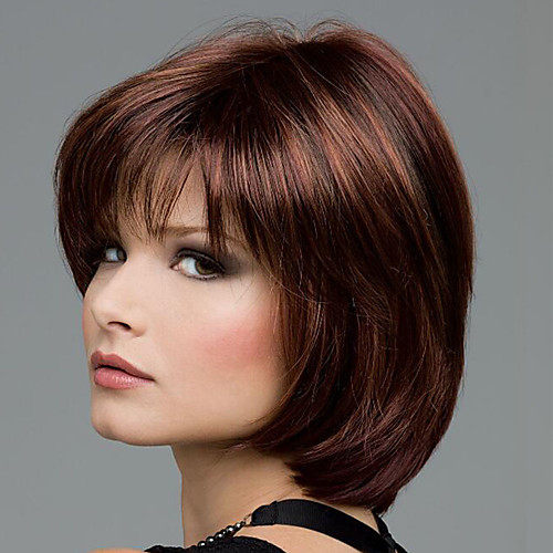 Synthetic Wig Straight Bob Wig Short Brown Synthetic Hair Women's Fashionable Design Highlighted / Balayage Hair Exquisite Brown
Synthetic Wig Straight Bob Wig Short Brown Synthetic Hair Women's Fashionable Design Highlighted / Balayage Hair Exquisite Brown