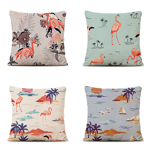 Cushion Cover 4PC Linen Soft Decorative Square Throw Pillow Cover Cushion Case Pillowcase for Sofa Bedroom 45 x 45 cm (18 x 18 Inch) Superior Quality Mashine Washable Flamingo Animal Pattern
Cushion Cover 4PC Linen Soft Decorative Square Throw Pillow Cover Cushion Case Pillowcase for Sofa Bedroom 45 x 45 cm (18 x 18 Inch) Superior Quality Mashine Washable Flamingo Animal Pattern