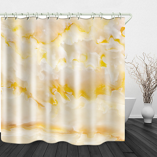 Yellow Marbling Digital Printing Shower Curtains Hooks Modern Polyester New Design
Yellow Marbling Digital Printing Shower Curtains Hooks Modern Polyester New Design
