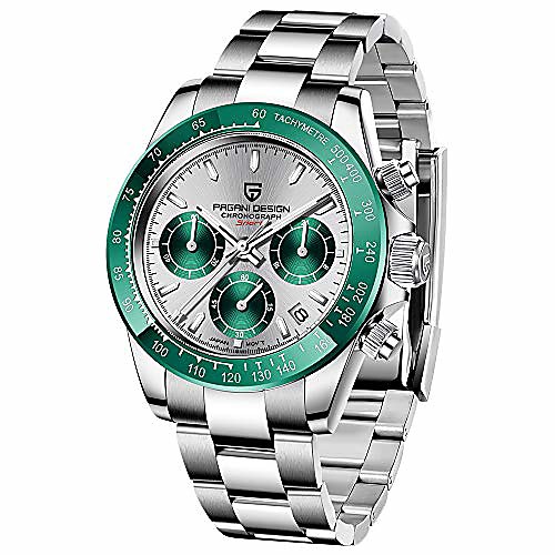 men's watches full stainless steel analogue quartz wrist watch for men daytona homage luxury waterproof dress wristwatch auto date (green grey)
men's watches full stainless steel analogue quartz wrist watch for men daytona homage luxury waterproof dress wristwatch auto date (green grey)