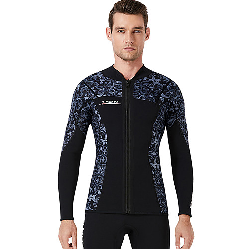 Dive&Sail Men's Wetsuit Top Wetsuit Jacket 3mm SCR Neoprene Jacket Thermal Warm Long Sleeve Front Zip - Swimming Diving Water Sports Solid Colored Autumn / Fall Spring Summer / Stretchy
Dive&Sail Men's Wetsuit Top Wetsuit Jacket 3mm SCR Neoprene Jacket Thermal Warm Long Sleeve Front Zip - Swimming Diving Water Sports Solid Colored Autumn / Fall Spring Summer / Stretchy
