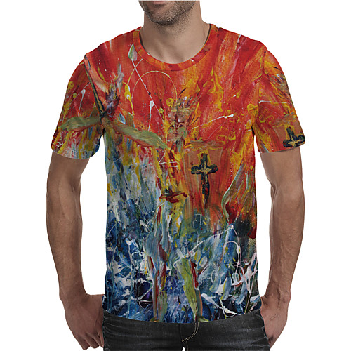 Men's T shirt 3D Print Graphic Plus Size Print Short Sleeve Daily Tops Elegant Exaggerated Red
Men's T shirt 3D Print Graphic Plus Size Print Short Sleeve Daily Tops Elegant Exaggerated Red