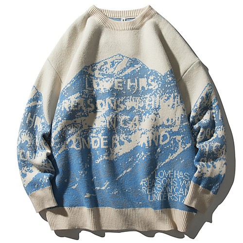 Men's Abstract Pullover Long Sleeve Sweater Cardigans Crew Neck Fall Winter Blue
Men's Abstract Pullover Long Sleeve Sweater Cardigans Crew Neck Fall Winter Blue
