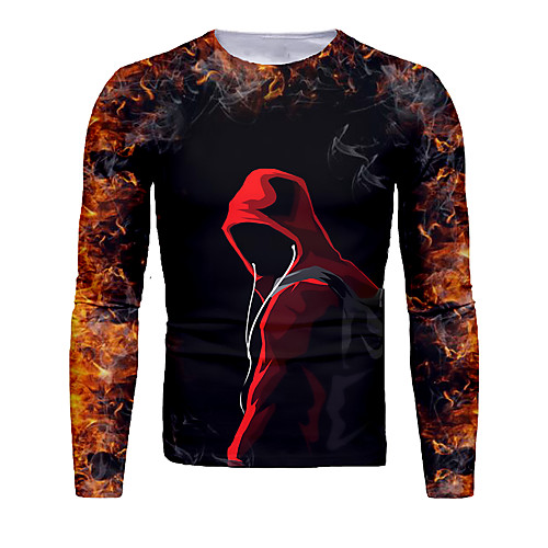 Men's T shirt 3D Print Graphic 3D Skull Print Long Sleeve Halloween Tops Basic Black / Red
Men's T shirt 3D Print Graphic 3D Skull Print Long Sleeve Halloween Tops Basic Black / Red