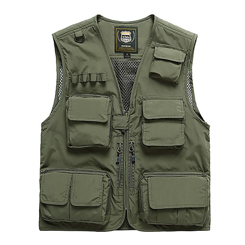 Men's Fishing Vest Lightweight Quick Dry Multi-Pockets Vest / Gilet Camping & Hiking Traveling Fishing / Nylon
Men's Fishing Vest Lightweight Quick Dry Multi-Pockets Vest / Gilet Camping & Hiking Traveling Fishing / Nylon