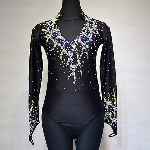 Figure Skating Dress Women's Girls' Ice Skating Dress Black Spandex High Elasticity Training Competition Skating Wear Solid Color Crystal / Rhinestone Long Sleeve Ice Skating Winter Sports Figure
Figure Skating Dress Women's Girls' Ice Skating Dress Black Spandex High Elasticity Training Competition Skating Wear Solid Color Crystal / Rhinestone Long Sleeve Ice Skating Winter Sports Figure
