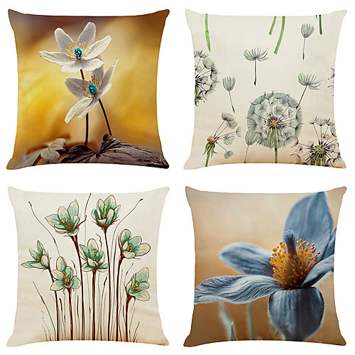 Set of 4 Art Flower Linen Square Decorative Throw Pillow Cases Sofa Cushion Covers 18x18
Set of 4 Art Flower Linen Square Decorative Throw Pillow Cases Sofa Cushion Covers 18x18