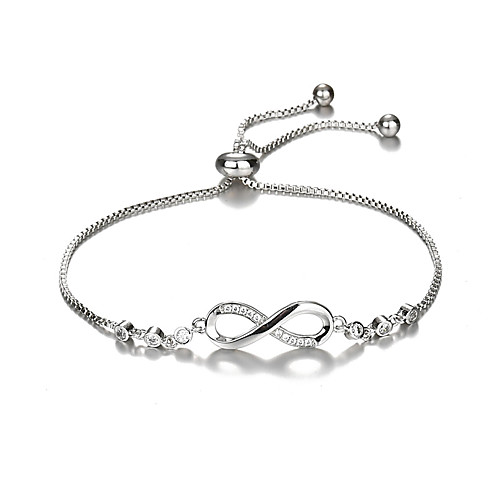 Women's Cubic Zirconia Bracelet Hollow Out Infinity Classic European Fashion Alloy Bracelet Jewelry Gold / Silver For Gift
Women's Cubic Zirconia Bracelet Hollow Out Infinity Classic European Fashion Alloy Bracelet Jewelry Gold / Silver For Gift
