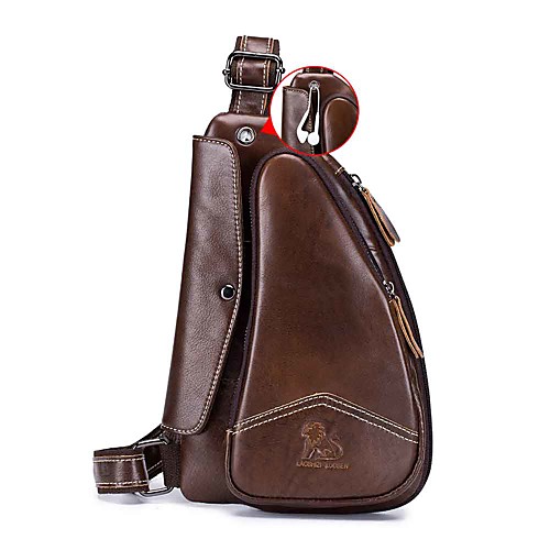 Men's Bags Cowhide Sling Shoulder Bag Chest Bag Zipper Daily Outdoor MessengerBag Black Brown Gray
Men's Bags Cowhide Sling Shoulder Bag Chest Bag Zipper Daily Outdoor MessengerBag Black Brown Gray