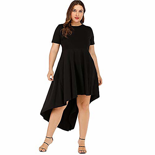 women's plus size dresses stretchy short sleeve asymmetrical cocktail swing casual dress black
women's plus size dresses stretchy short sleeve asymmetrical cocktail swing casual dress black