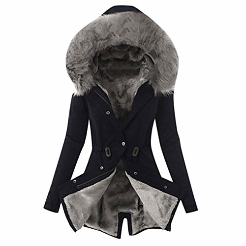 women's winter plus size overcoat fashion solid thick plush lining hooded coat ladies button long jacket black
women's winter plus size overcoat fashion solid thick plush lining hooded coat ladies button long jacket black