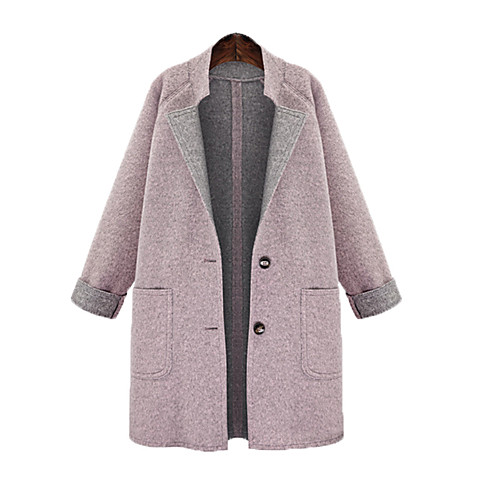Women's Solid Colored Patchwork Fall & Winter Coat Long Daily Long Sleeve Wool Blend Coat Tops Blushing Pink
Women's Solid Colored Patchwork Fall & Winter Coat Long Daily Long Sleeve Wool Blend Coat Tops Blushing Pink
