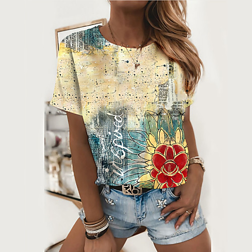 Women's T shirt Butterfly Tie Dye Graphic Prints Print Round Neck Tops Basic Basic Top White Purple
Women's T shirt Butterfly Tie Dye Graphic Prints Print Round Neck Tops Basic Basic Top White Purple
