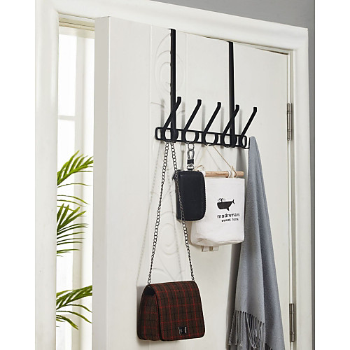 Modern Door Hook Organizer Rack Metal and PVC Coat Hook for Bathroom and Bedroom with 5 Hooks Black 1PC
Modern Door Hook Organizer Rack Metal and PVC Coat Hook for Bathroom and Bedroom with 5 Hooks Black 1PC