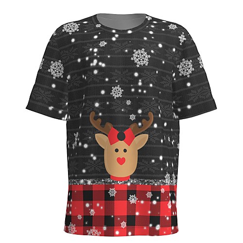 Men's 3D Graphic Animal T-shirt Print Short Sleeve Christmas Tops Round Neck Dark Gray
Men's 3D Graphic Animal T-shirt Print Short Sleeve Christmas Tops Round Neck Dark Gray