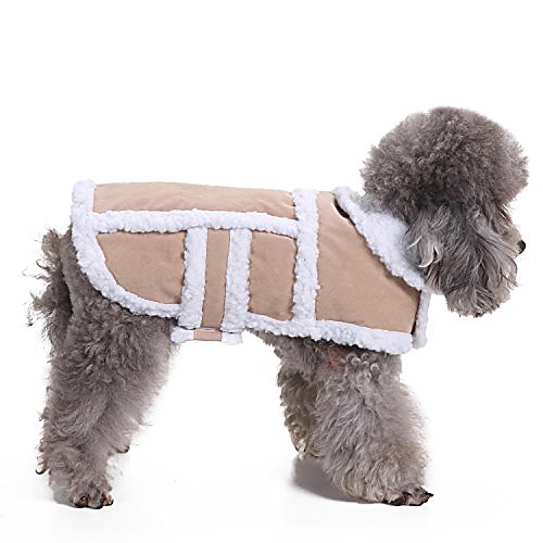 small dog winter coat - shearling fleece dog warm coat for small to medium breeds dog tan
small dog winter coat - shearling fleece dog warm coat for small to medium breeds dog tan