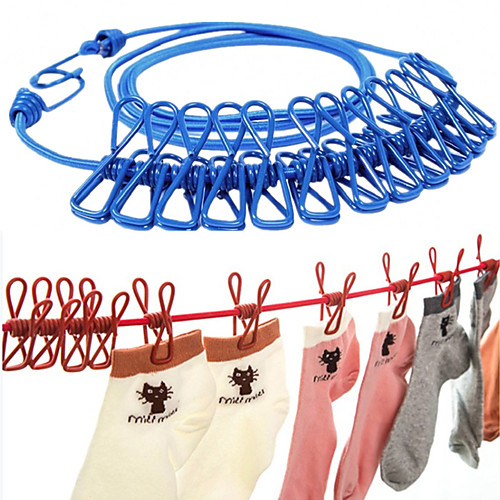 180cm Multifunction Drying Rack Clothes Line With 12 Clips Cloth Hangers Steel Clothes Line Pegs Portable Travel Clothesline
180cm Multifunction Drying Rack Clothes Line With 12 Clips Cloth Hangers Steel Clothes Line Pegs Portable Travel Clothesline