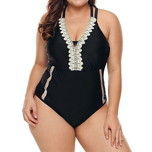 Women's One Piece Swimsuit Patchwork Padded Swimwear Bodysuit Swimwear Black Breathable Quick Dry High Elasticity Sleeveless - Swimming Surfing Beach Autumn / Fall Spring Plus Size / Nylon / Elastane
Women's One Piece Swimsuit Patchwork Padded Swimwear Bodysuit Swimwear Black Breathable Quick Dry High Elasticity Sleeveless - Swimming Surfing Beach Autumn / Fall Spring Plus Size / Nylon / Elastane