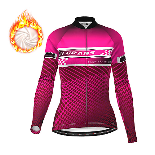 21Grams Women's Long Sleeve Cycling Jersey Winter Fleece Red Fuchsia Blue Bike Jersey Top Mountain Bike MTB Road Bike Cycling Fleece Lining Breathable Warm Sports Clothing Apparel / Stretchy
21Grams Women's Long Sleeve Cycling Jersey Winter Fleece Red Fuchsia Blue Bike Jersey Top Mountain Bike MTB Road Bike Cycling Fleece Lining Breathable Warm Sports Clothing Apparel / Stretchy