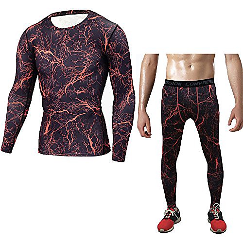 men tight sportswear gym workout running camo exclusive sports suits indoor workout pants sets (s, lightning red)
men tight sportswear gym workout running camo exclusive sports suits indoor workout pants sets (s, lightning red)