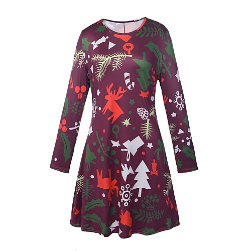 Women's A Line Dress Short Mini Dress Black Blue Purple Red Beige Long Sleeve Print Patchwork Print Fall Spring Round Neck Elegant Christmas 2021 S M L XL
Women's A Line Dress Short Mini Dress Black Blue Purple Red Beige Long Sleeve Print Patchwork Print Fall Spring Round Neck Elegant Christmas 2021 S M L XL