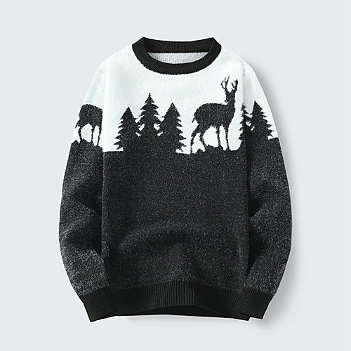 Men's Knitted Color Block Pullover Long Sleeve Sweater Cardigans Crew Neck Fall Winter Black Wine Navy Blue
Men's Knitted Color Block Pullover Long Sleeve Sweater Cardigans Crew Neck Fall Winter Black Wine Navy Blue