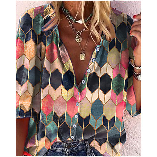 Women's Blouse Shirt Floral Abstract Flower Long Sleeve Print V Neck Tops Basic Basic Top Blue / Green Black Blue
Women's Blouse Shirt Floral Abstract Flower Long Sleeve Print V Neck Tops Basic Basic Top Blue / Green Black Blue