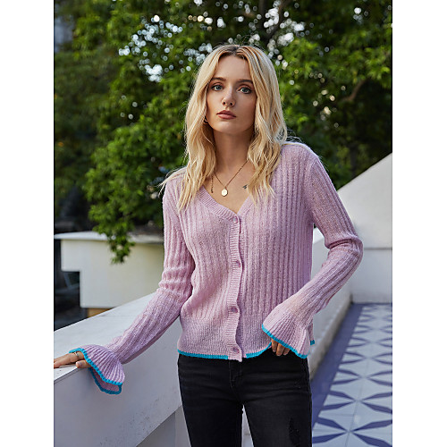 Women's Letter Fall & Winter Sweater Coat Regular Daily Long Sleeve Acrylic Coat Tops Purple
Women's Letter Fall & Winter Sweater Coat Regular Daily Long Sleeve Acrylic Coat Tops Purple