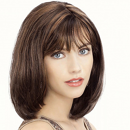 Synthetic Wig Straight With Bangs Wig Medium Length Brown Synthetic Hair 10 inch Women's Fashionable Design Exquisite Comfy Brown
Synthetic Wig Straight With Bangs Wig Medium Length Brown Synthetic Hair 10 inch Women's Fashionable Design Exquisite Comfy Brown