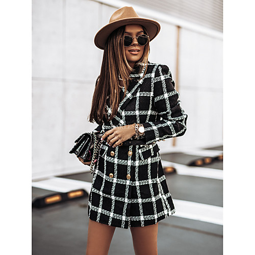Women's Houndstooth Patchwork Streetwear Fall & Winter Coat Long Work Long Sleeve Rayon Coat Tops White
Women's Houndstooth Patchwork Streetwear Fall & Winter Coat Long Work Long Sleeve Rayon Coat Tops White