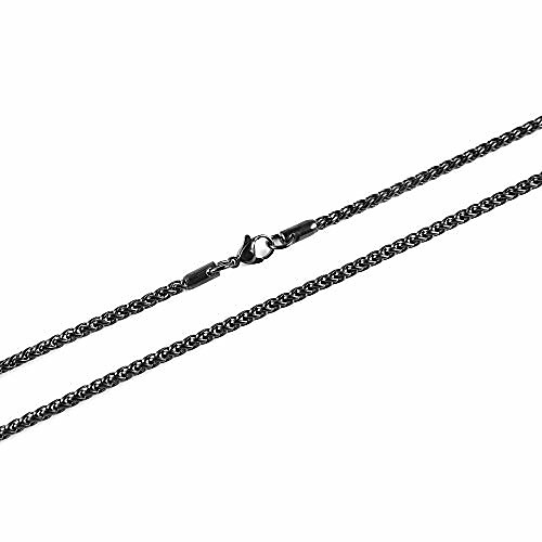 3.0 mm stainless steel wheat silver chain necklaces for men & women 16 -30 (black, 24.00)
3.0 mm stainless steel wheat silver chain necklaces for men & women 16 -30 (black, 24.00)