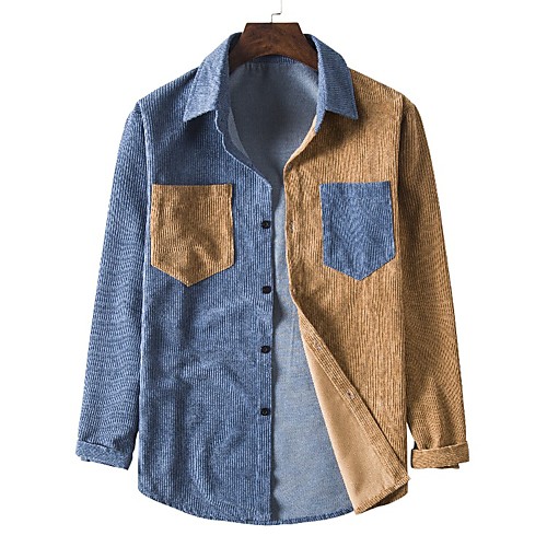 Men's Shirt non-printing Color Block Patchwork Long Sleeve Daily Tops Corduroy Business Blue
Men's Shirt non-printing Color Block Patchwork Long Sleeve Daily Tops Corduroy Business Blue