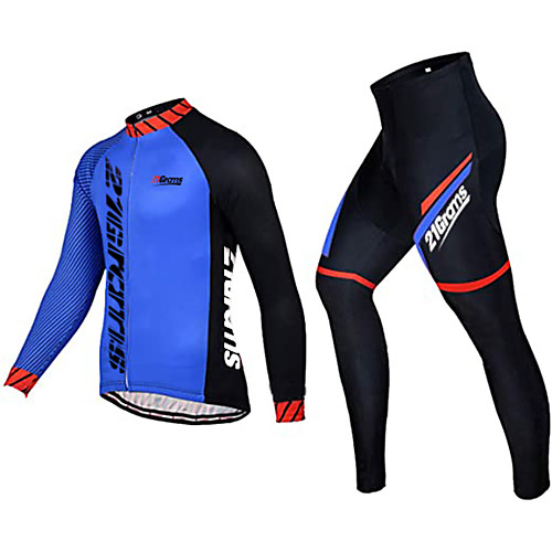 21Grams Men's Long Sleeve Cycling Jersey with Tights Winter Fleece Polyester Black / Blue Bike Clothing Suit Fleece Lining Breathable 3D Pad Quick Dry Warm Sports Letter & Number Mountain Bike MTB
21Grams Men's Long Sleeve Cycling Jersey with Tights Winter Fleece Polyester Black / Blue Bike Clothing Suit Fleece Lining Breathable 3D Pad Quick Dry Warm Sports Letter & Number Mountain Bike MTB