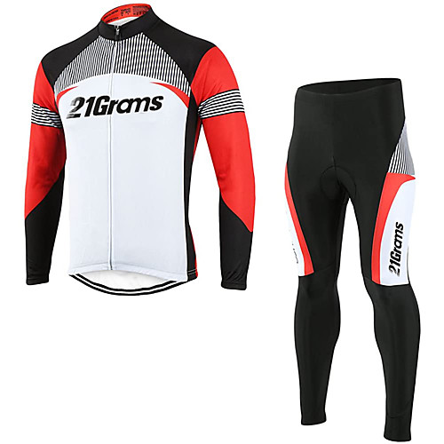 21Grams Men's Long Sleeve Cycling Jersey with Tights Winter Fleece Red / White Patchwork Bike Fleece Lining Breathable Quick Dry Warm Sports Patchwork Mountain Bike MTB Road Bike Cycling Clothing
21Grams Men's Long Sleeve Cycling Jersey with Tights Winter Fleece Red / White Patchwork Bike Fleece Lining Breathable Quick Dry Warm Sports Patchwork Mountain Bike MTB Road Bike Cycling Clothing