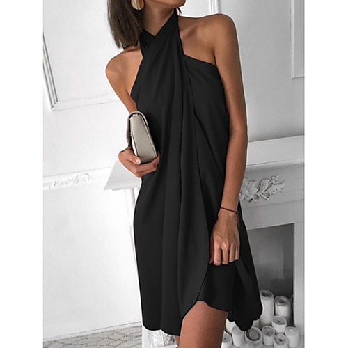Women's A Line Dress Short Mini Dress Black Blue Red Khaki Dusty Blue Light Blue Sleeveless Solid Color Summer Halter Neck Sexy 2021 S M L XL
Women's A Line Dress Short Mini Dress Black Blue Red Khaki Dusty Blue Light Blue Sleeveless Solid Color Summer Halter Neck Sexy 2021 S M L XL