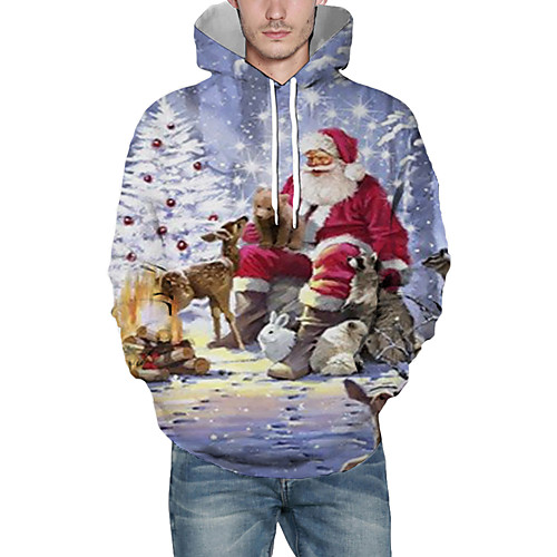 Men's Pullover Hoodie Sweatshirt Graphic 3D Reindeer Christmas Daily 3D Print Christmas Hoodies Sweatshirts Light Blue
Men's Pullover Hoodie Sweatshirt Graphic 3D Reindeer Christmas Daily 3D Print Christmas Hoodies Sweatshirts Light Blue