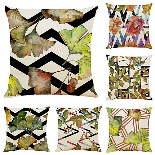 Set of 6 Art Geometric Plant Linen Square Decorative Throw Pillow Cases Sofa Cushion Covers 18x18
Set of 6 Art Geometric Plant Linen Square Decorative Throw Pillow Cases Sofa Cushion Covers 18x18