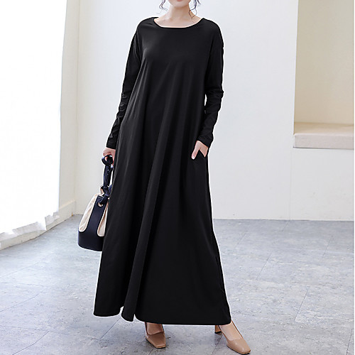 Women's T Shirt Dress Tee Dress Maxi long Dress Black Khaki Dusty Blue Brown Light Green Navy Blue Gray Long Sleeve Solid Color Fall Spring Round Neck Casual Oversized 2021 M L XL
Women's T Shirt Dress Tee Dress Maxi long Dress Black Khaki Dusty Blue Brown Light Green Navy Blue Gray Long Sleeve Solid Color Fall Spring Round Neck Casual Oversized 2021 M L XL