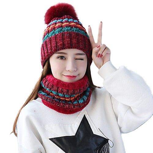 Women's Hiking Cap Beanie Hat 1 PCS Winter Outdoor Breathable Warm Soft Heat Retaining Neck Gaiter Neck Tube Skull Cap Beanie Patchwork Woolen Cloth Black Burgundy Pink for Hunting Ski / Snowboard
Women's Hiking Cap Beanie Hat 1 PCS Winter Outdoor Breathable Warm Soft Heat Retaining Neck Gaiter Neck Tube Skull Cap Beanie Patchwork Woolen Cloth Black Burgundy Pink for Hunting Ski / Snowboard