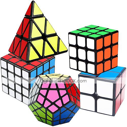 

Speed Cube Set 5 pcs Magic Cube IQ Cube 222 333 444 Speedcubing Bundle 3D Puzzle Cube Stress Reliever Puzzle Cube Smooth Office Desk Toys Brain Teaser Pyramid Megaminx Kid's Adults Toy Gift
