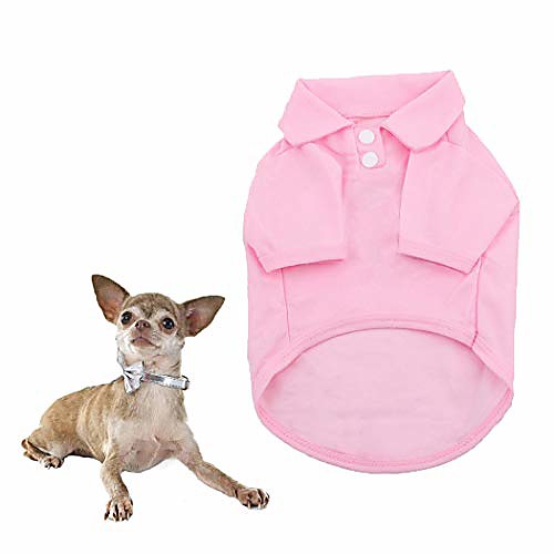 dog shirts pet puppy cotton polo shirt basic t-shirt clothes for dogs and cats (m, pink)
dog shirts pet puppy cotton polo shirt basic t-shirt clothes for dogs and cats (m, pink)