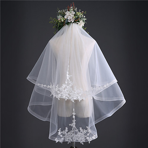 Two-tier Flower Style / Basic Wedding Veil Fingertip Veils with Petal / Appliques / Solid 33.46 in (85cm) Tulle
Two-tier Flower Style / Basic Wedding Veil Fingertip Veils with Petal / Appliques / Solid 33.46 in (85cm) Tulle