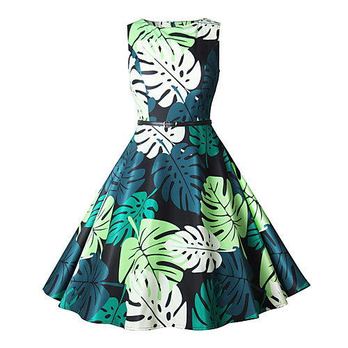 Women's A Line Dress Knee Length Dress Green Sleeveless Floral Print Fall Summer Round Neck Elegant Vintage 2021 S M L XL XXL
Women's A Line Dress Knee Length Dress Green Sleeveless Floral Print Fall Summer Round Neck Elegant Vintage 2021 S M L XL XXL