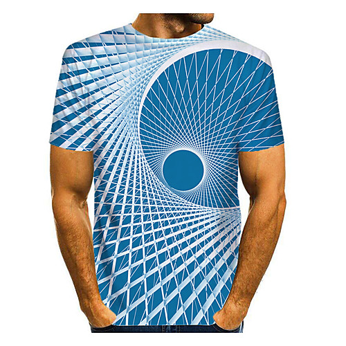 Men's T shirt 3D Print Graphic Abstract 3D Print Short Sleeve Daily Tops Blue
Men's T shirt 3D Print Graphic Abstract 3D Print Short Sleeve Daily Tops Blue
