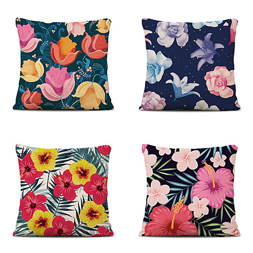 Cushion Cover 4PC Linen Soft Decorative Square Throw Pillow Cover Cushion Case Pillowcase for Sofa Bedroom 45 x 45 cm (18 x 18 Inch) Superior Quality Mashine Washable Beauty Flower Pattern
Cushion Cover 4PC Linen Soft Decorative Square Throw Pillow Cover Cushion Case Pillowcase for Sofa Bedroom 45 x 45 cm (18 x 18 Inch) Superior Quality Mashine Washable Beauty Flower Pattern