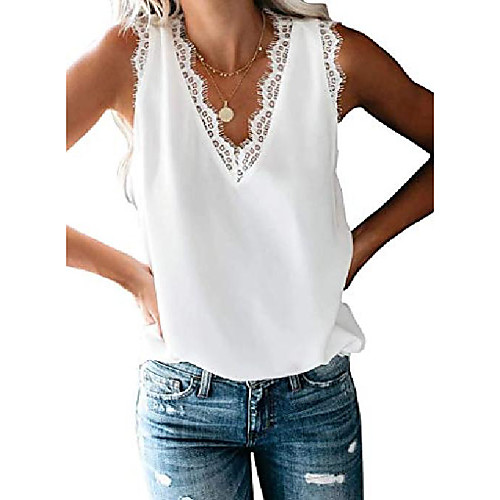 daily ritual women& #39;s lace v-neck tank top sleeveless casual v neck shirts white s
daily ritual women& #39;s lace v-neck tank top sleeveless casual v neck shirts white s